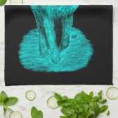 夜怒の黒い狼 キッチンタオル (折り畳み)