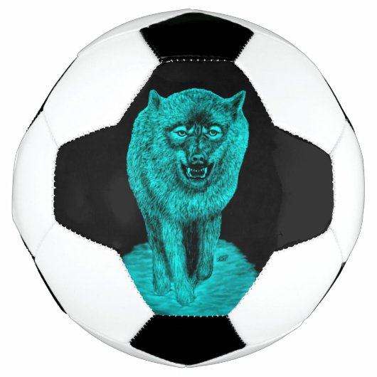 夜怒の黒い狼 サッカーボール (正面)