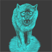 夜怒の黒い狼 シール (正面)