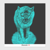 夜怒の黒い狼 シール (シート)