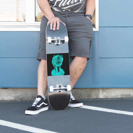 夜怒の黒い狼 シール (スケーター)