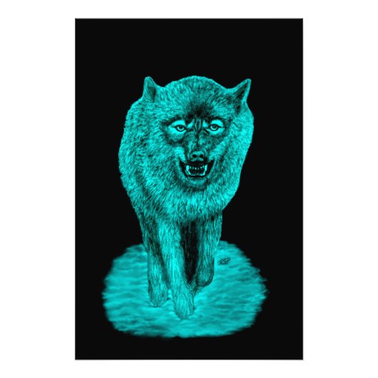 夜怒の黒い狼 フォトプリント            (正面)
