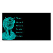 夜怒の黒い狼 マグネット名刺 (正面)