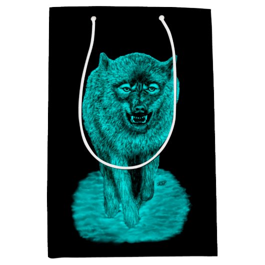 夜怒の黒い狼 ミディアムペーパーバッグ (正面)