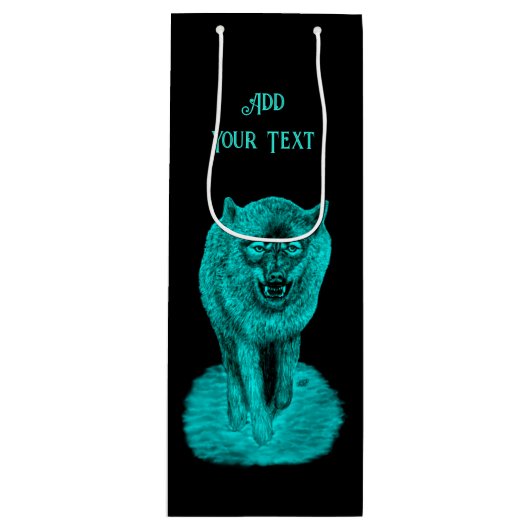 夜怒の黒い狼 ワインギフトバッグ (正面)