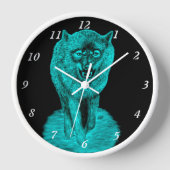 夜怒の黒い狼 壁時計 (正面)