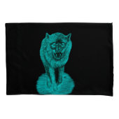 夜怒の黒い狼 枕カバー (正面左)