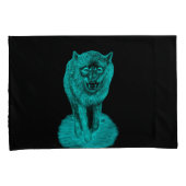 夜怒の黒い狼 枕カバー (正面右)