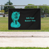 夜怒の黒い狼 横断幕 (インサイチュ)