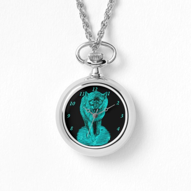 夜怒の黒い狼 腕時計 (正面)