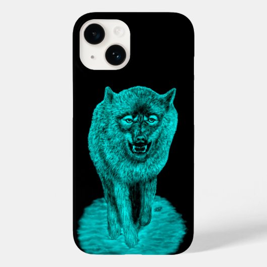 夜怒の黒い狼 Case-Mate iPhoneケース (裏面)
