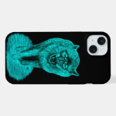 夜怒の黒い狼 iPhoneケース (裏面横)