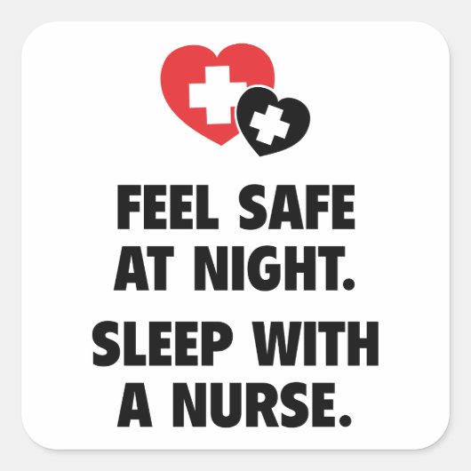 夜感じは無事。ナースで寝る。 スクエアシール (正面)