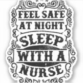 夜感じナースと一緒に寝ても安全だ シール (正面)