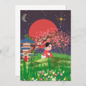 夜日本の間 サンキューカード (正面/裏面)