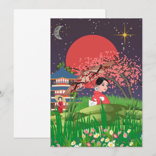 夜日本の間 サンキューカード (正面/裏面)