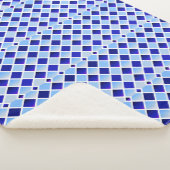 夜明けと夜暮れ(ダイヤ市松模様にン) シェルパブランケット (3/4)