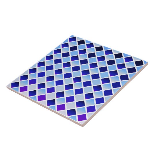 夜明けと夜暮れ(ダイヤ市松模様にン) タイル (側面)