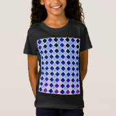 夜明けと夜暮れ(ダイヤ市松模様にン) Tシャツ (正面)