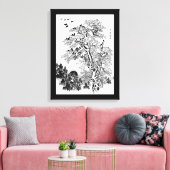 夜明けにカラスの群 キャンバスプリント (インサイチュ (リビング))