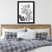 夜明けにカラスの群 キャンバスプリント (インサイチュ (寝室))