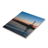 夜明けにモンテビデオ、ウルグアイの眺め タイル (側面)