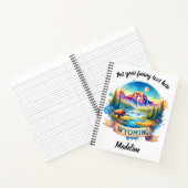 夜明けにワイオミングの息をのむような風景を発見 ノートブック (内部)