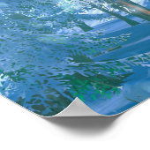 夜明けに小さな高山村の3dイラストレーション。S ポスター (角)