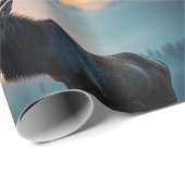 夜明けに尾根でエルク ラッピングペーパー (ロールコーナー)