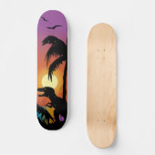 夜明けに恐竜 スケートボード (正面)