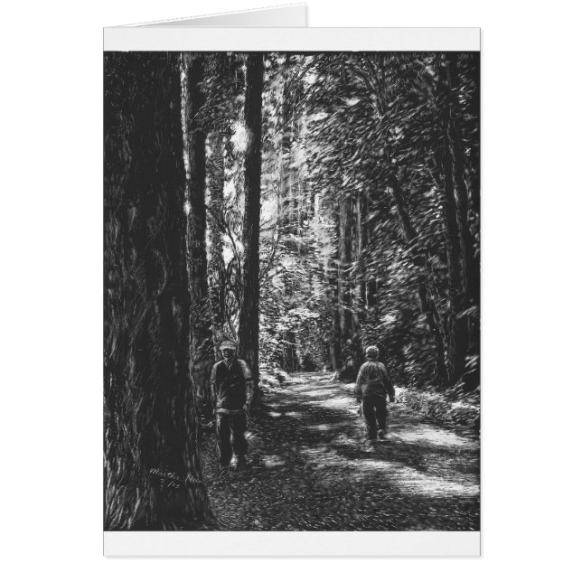 夜明けに朝の歩行 (正面)