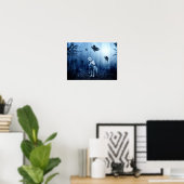 夜明けに森に棲む狼 ポスター (ホームオフィス)