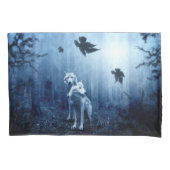 夜明けに森に棲む狼 枕カバー (正面)