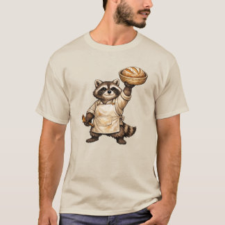夜明けに発酵させるサワードウ・レトロ・アライグマ・パロディTシャツ Tシャツ