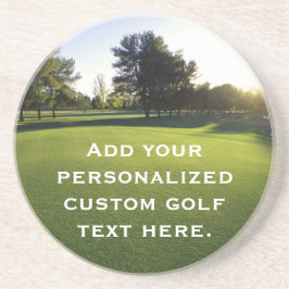 夜明けに緑のゴルフコース コースター