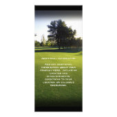 夜明けに緑のゴルフコース ラックカード (裏面)