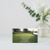 夜明けに緑のゴルフコース 名刺 (スタンド正面)