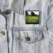 夜明けに緑のゴルフコース 缶バッジ (インサイチュ)