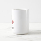 夜明けに試験する先生カエル 試験日コーディネーター コーヒーマグカップ (中央)