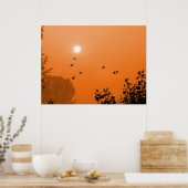 夜明けに飛ぶプリント ポスター (キッチン)