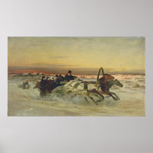 夜明けに駆ける冬のトロイカ ポスター (正面)