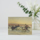 夜明けに駆ける冬のトロイカ ポストカード (スタンド正面)