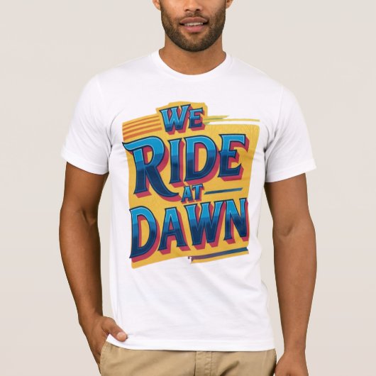 夜明けに騎行する Tシャツ (正面)