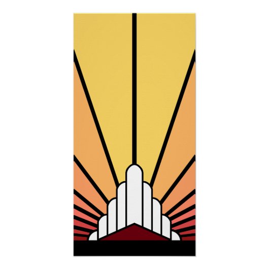 夜明けのアールデコ太陽 ポスター (正面)