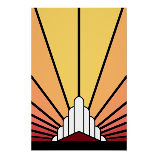 夜明けのアールデコ太陽 ポスター (正面)