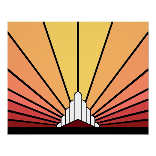 夜明けのアールデコ太陽 ポスター (正面)