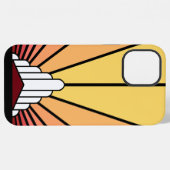 夜明けのアールデコ太陽 iPhoneケース (裏面横)
