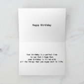 夜明けのカウボーイズ特別な**誕生日** カード (内部)