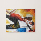 夜明けのタンゴの恋人のカラフルな夢で踊ること! ジグソーパズル (横)