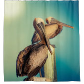 夜明けのペリカン シャワーカーテン (正面)